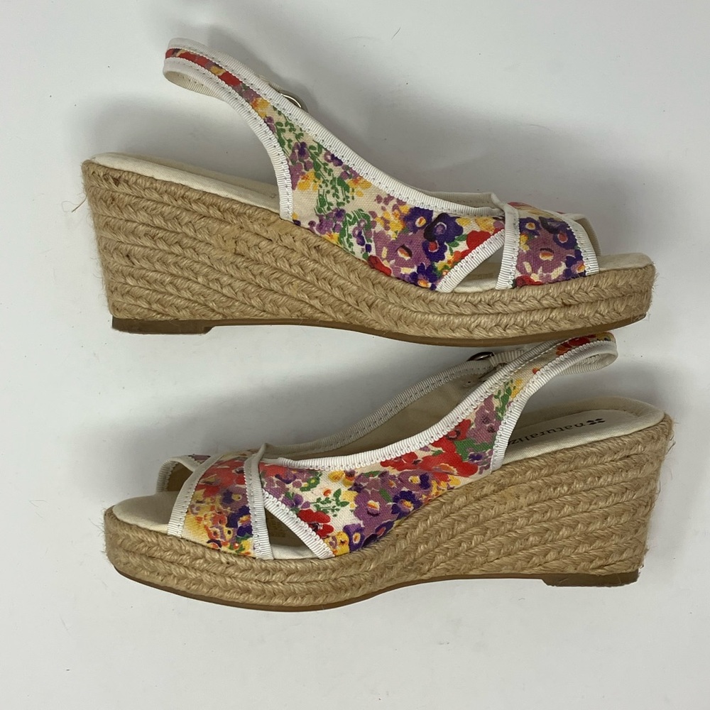 Naturalizer Sistine Slingback Espadrille Wedge Sandals Size 7.5M